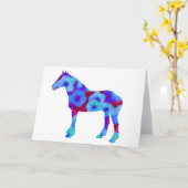 Pop Art Horse Blank Note Card Karte (Gelbe Blume)
