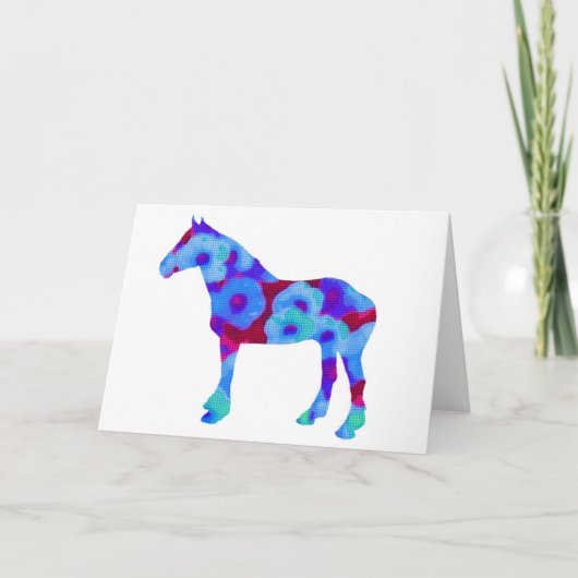 Pop Art Horse Blank Note Card Karte (Vorderseite)