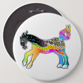 Pop Art HORSE Button (Vorne & Hinten)