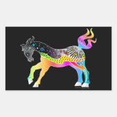 Pop Art HORSE Rechteckiger Aufkleber (Vorderseite)