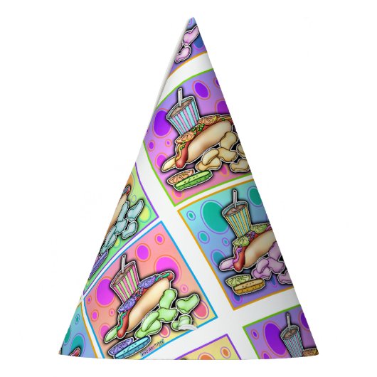 POP ART HOT HUNDEN PARTYHÜTCHEN (Links)