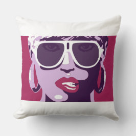 Pop Art Hübsche Sonnenbrille Pink Lipstick Kissen
