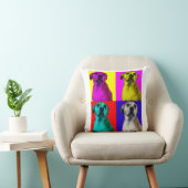 Pop Art Hund Throw Kissen (Stuhl )