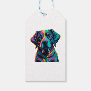 Pop Art-Hund, um Ihrem Stil Spaß und Farbe zu verl Geschenkanhänger