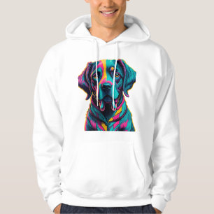 Pop-Art-Hund, um Ihrem Stil Spaß und Farbe zu verl Hoodie