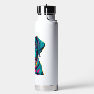 Pop-Art-Hund, um Ihrem Stil Spaß und Farbe zu verl Trinkflasche
