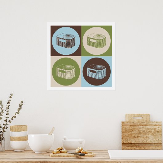 Pop Art HVAC Poster (Küche)