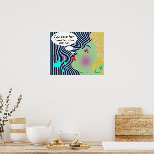 Pop Art "I Do Liebe She" Poster (Küche)