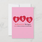 Pop Art I Liebe Sie Karte (Rückseite)