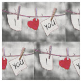 Pop Art I Liebe Sie Stoff (Nahaufnahme)