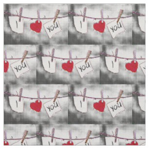 Pop Art I Liebe Sie Stoff