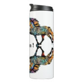 Pop Art Icelandic Horse Tolting Thermosbecher (Nach rechts gedreht)