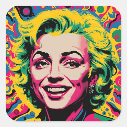 Pop Art Icon Sticker (Vorderseite)