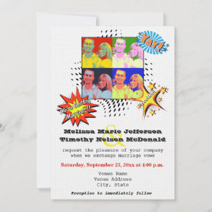 Pop Art Ihr EIGENES FOTO Hochzeit Einladung