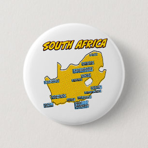 Pop Art Illustrated Südafrika  Button