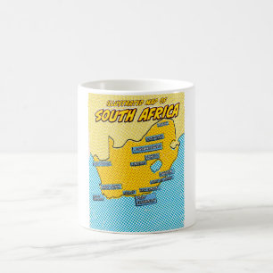 Pop Art Illustrated Südafrika Kaffeetasse