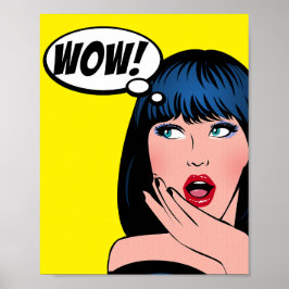 Pop Art illustration in Roy Lichtenstein style Poster