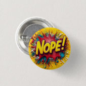 Pop-Art-Illustration mit fettem Gelb 'NEIN Button (Vorne & Hinten)