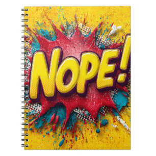 Pop-Art-Illustration mit fettem Gelb 'NEIN Notizblock