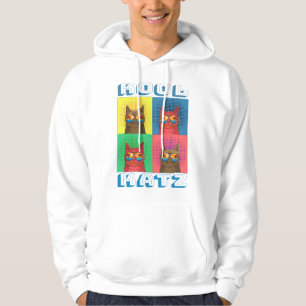 Pop-Art-Illustration von coolen Katzen, die Sonnen Hoodie