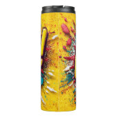 Pop Art Illustration with Bold Yellow 'NOPE Thermosbecher (Rückseite)