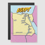 Pop Art Illustriert Ägypten Karte (Vorne/Hinten)