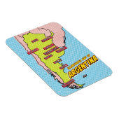 Pop Art Illustriert Argentinien Magnet (Rechte Seite)