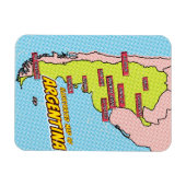 Pop Art Illustriert Argentinien Magnet (Horizontal)