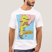 Pop Art Illustriert Argentinien T-Shirt (Vorderseite)