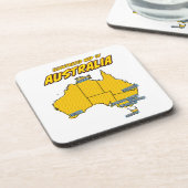 Pop Art Illustriert Australien Getränkeuntersetzer (Linke Seite)