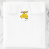 Pop Art Illustriert Australien Runder Aufkleber (Tasche)