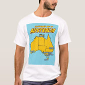 Pop Art Illustriert Australien T-Shirt (Vorderseite)