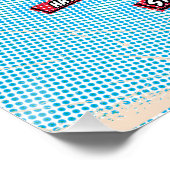 Pop Art Illustriert Barbados Karte Poster (Ecke)