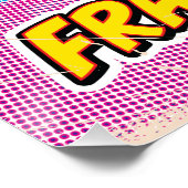 Pop Art Illustriert France Karte Poster (Ecke)