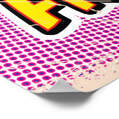 Pop Art Illustriert France Karte Poster (Ecke)