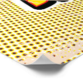 Pop Art Illustriert Marokko Karte Poster (Ecke)