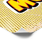 Pop Art Illustriert Marokko Karte Poster (Ecke)