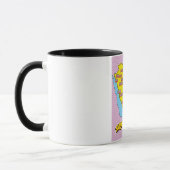 Pop Art Illustriert Saudi-Arabien Karte Tasse (Links)