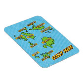 Pop Art Illustriert Scilly Isles Karte Magnet (Rechte Seite)
