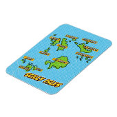 Pop Art Illustriert Scilly Isles Karte Magnet (Linke Seite)