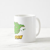 Pop Art Illustriert Spain Maps Kaffeetasse (VorderseiteRechts)