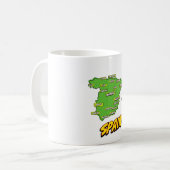 Pop Art Illustriert Spain Maps Kaffeetasse (Vorderseite Links)