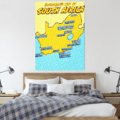 Pop Art Illustriert Südafrika Leinwanddruck (Insitu (Schlafzimmer))