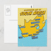 Pop Art Illustriert Südafrika Postkarte (Vorne/Hinten)