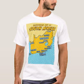 Pop Art Illustriert Südafrika T-Shirt (Vorderseite)