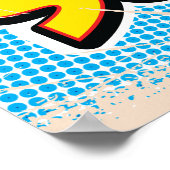 Pop Art Illustriert Südkorea Karte Poster (Ecke)
