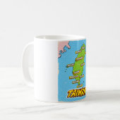Pop Art Illustriert Taiwan Karte Kaffeetasse (Vorderseite Links)