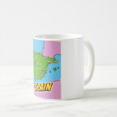Pop-Art-illustrierte Spanienkarte Kaffeetasse (VorderseiteRechts)