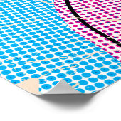 Pop-Art-Illustrierte Spanienkarte Poster (Ecke)