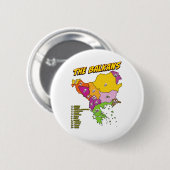 Pop Art Illustrierter Balkan-Karte Button (Vorne & Hinten)